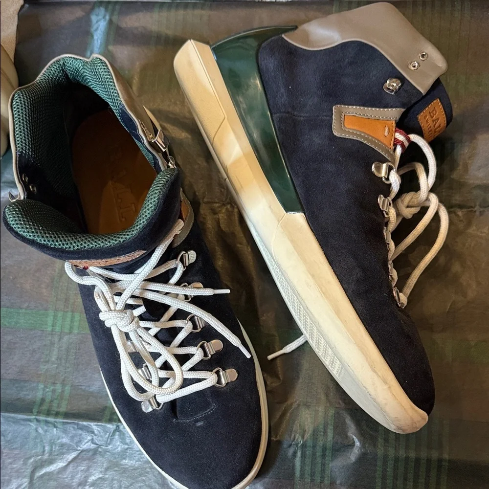 Bally Avyd Men's Navy High-Top Sneakers - Picture 3 of 12